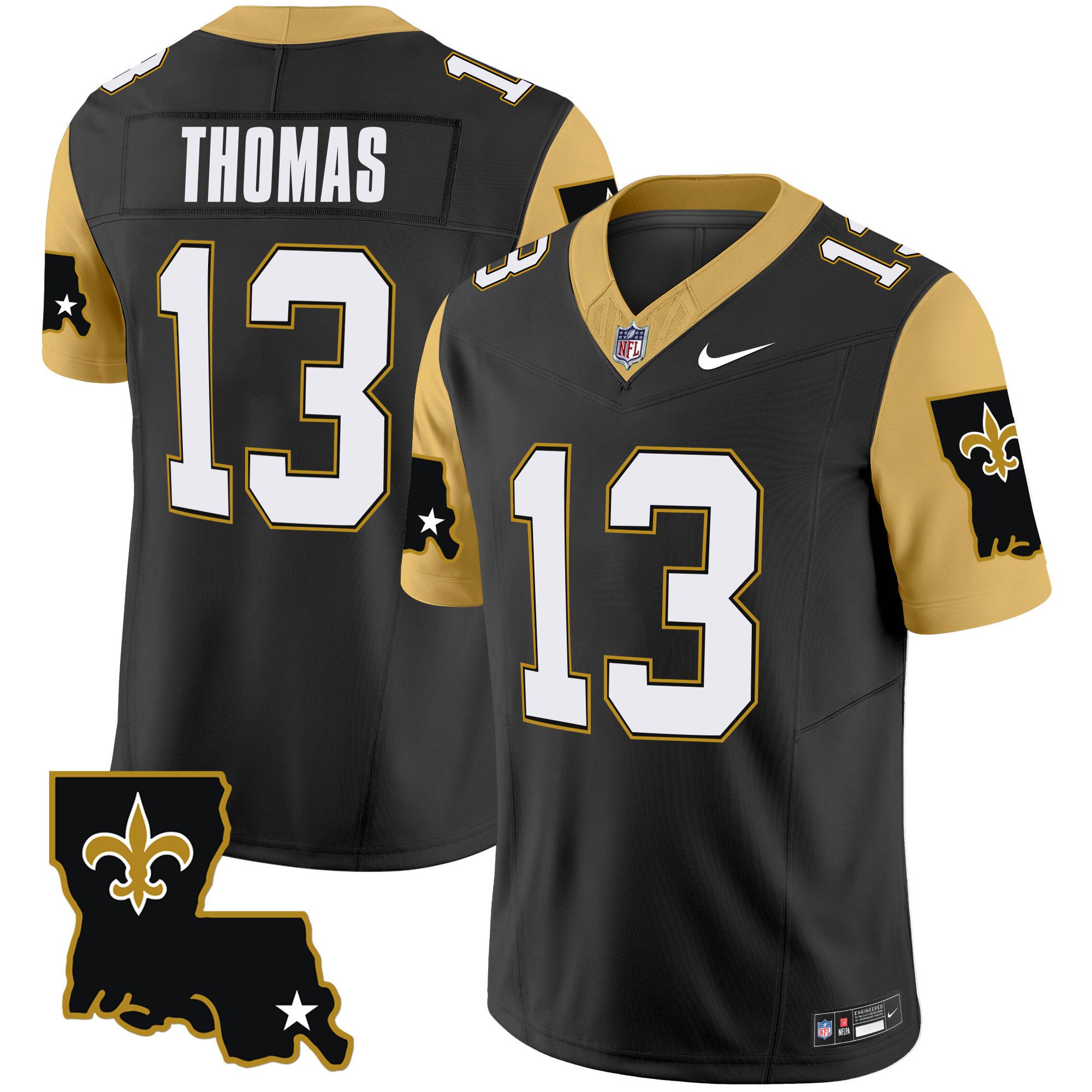 Men New Orleans Saints 13 Thomas Black 2024 Nike 1987 Legacy Vapor Limited NFL Jersey